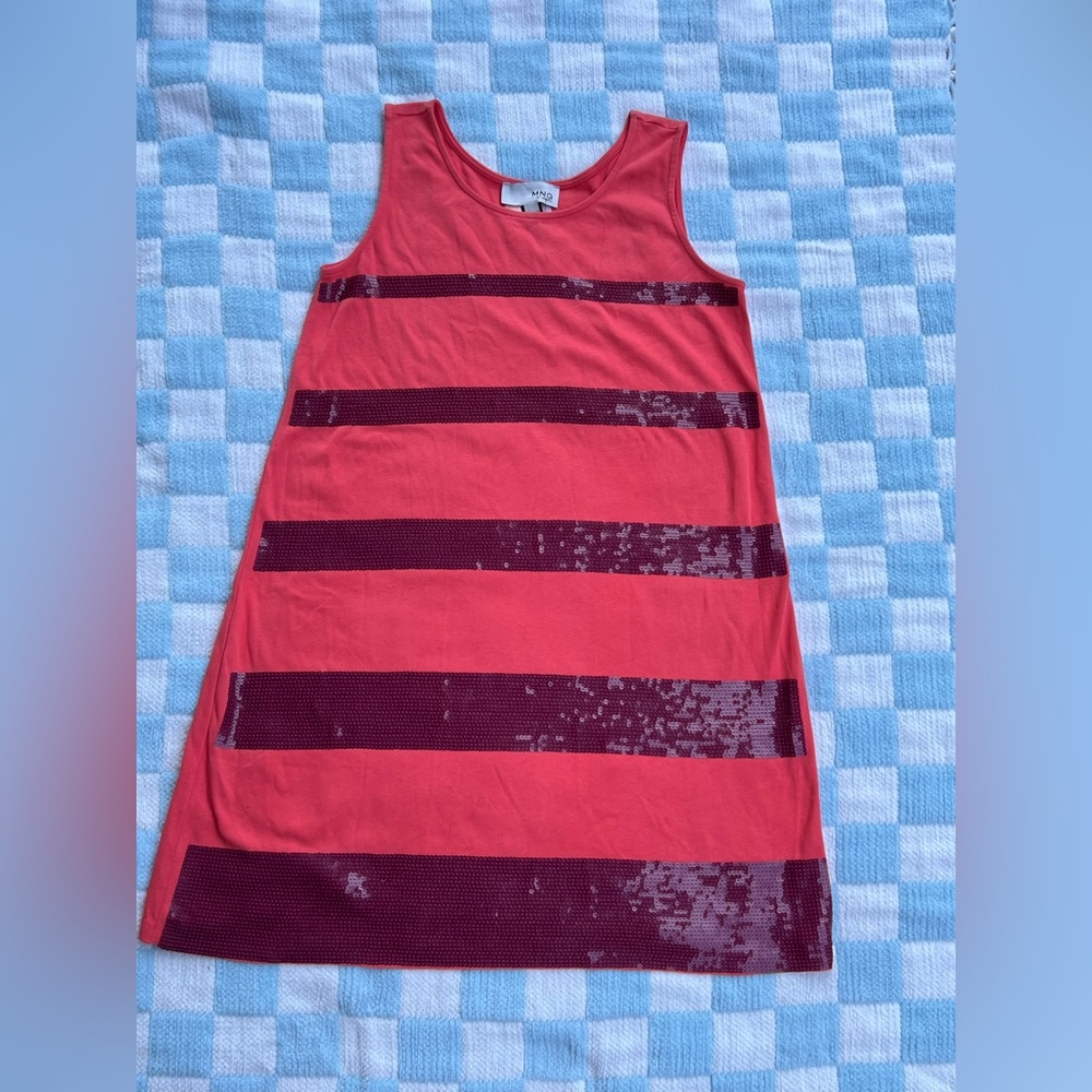 New orange mango dress with label